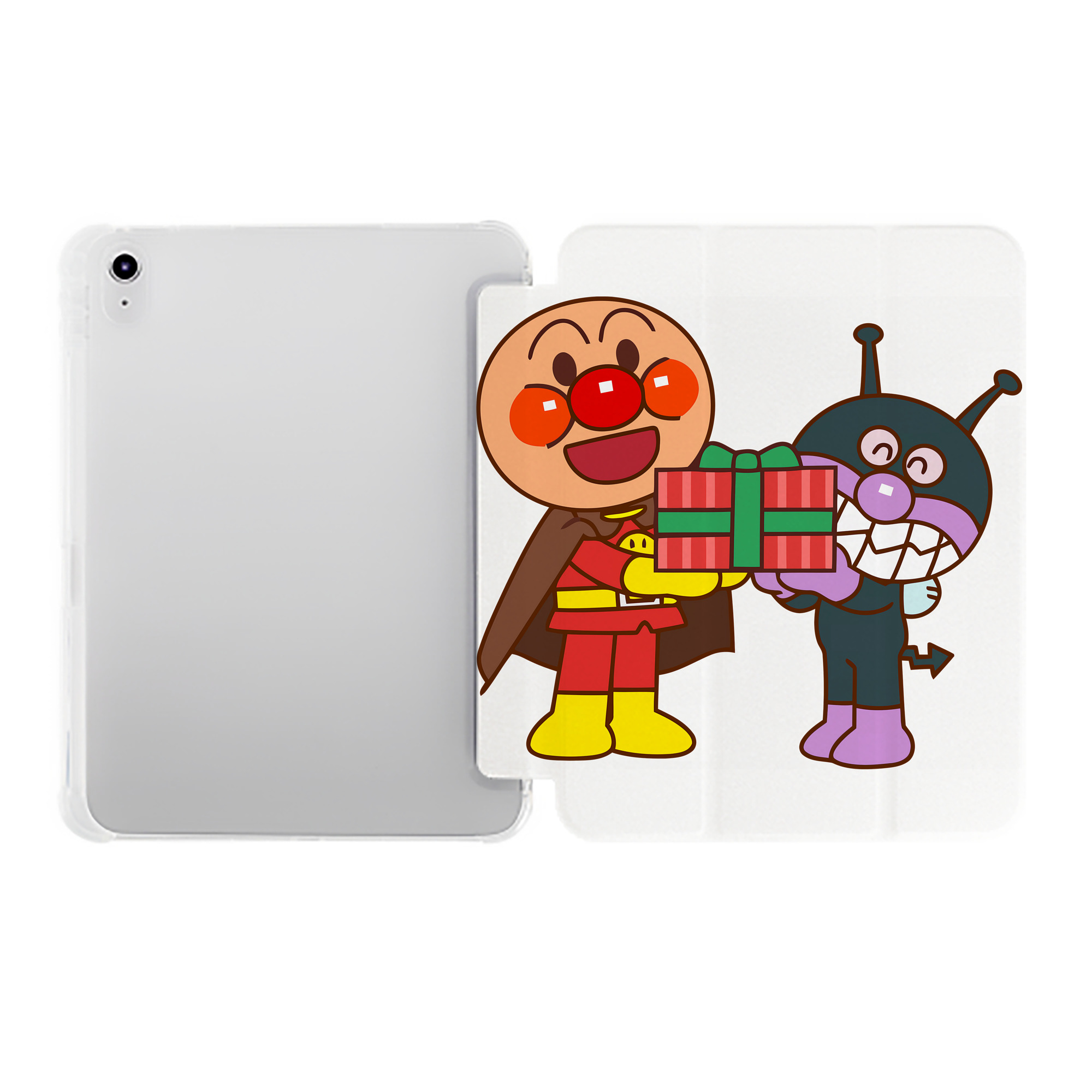 （画像用） アンパンマン Anpanman IPad ケース ペン収納付き 三つ折りスタンド PUレザー×シリコン 対応機種9.5/10.5/10.9インチ